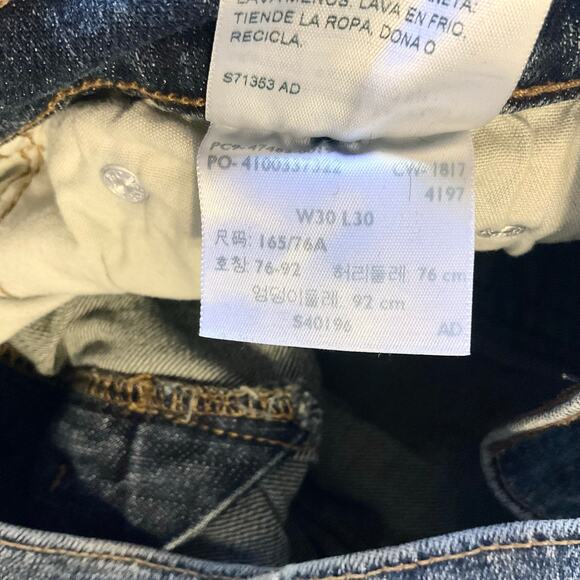 Levi’s Denizen 218 Women Girl Jeans size W30 L30 Blue Mid Rise Straight Fit - Picture 9 of 14